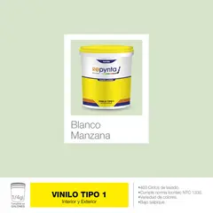 REPYNTA - VINILO TIPO 1 BASE AGUA BLANCO MANZANA CUARTO GALON