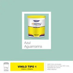 REPYNTA - VINILO TIPO 1 BASE AGUA AGUA MARINA CUARTO GALON