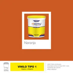 REPYNTA - VINILO TIPO 1 BASE AGUA NARANJA CUARTO GALON