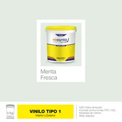 REPYNTA - VINILO TIPO 1 BASE AGUA MENTA FRESCA CUARTO GALON