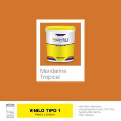 REPYNTA - VINILO TIPO 1 BASE AGUA MANDARINA TROPICAL CUARTO GALON