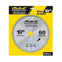 INCOLMA - DISCO SIERRA 10'' 60 DIENTES BARRACUDA