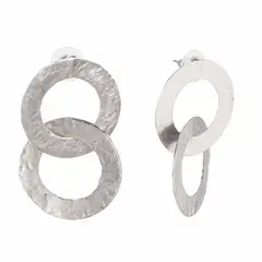 ENIGMA - Aretes Enlace De Amor Doble Plata.