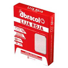 ABRACOL - LIJA DE PAPEL ROJA N100 HUMEDO Y SECO (50 UNIDADES)