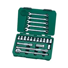 SATA - JUEGO LLAVE 6PT 1/2 21PZ MM/PG REF.09077SJ