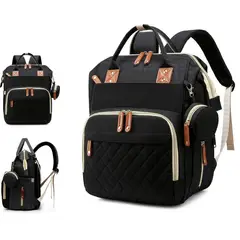 ONE PIXEL - Bolso Pañalera Con Cable Usb Y Monedero