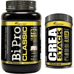 MEGAPLEX - Bipro classic 2 libras Sabor Vainilla proteina + crea stack