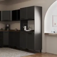 BERTOLINI - Despensa Multiuso de cocina en acero al carbón 80cm incluye mesón