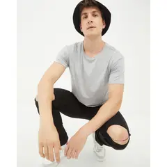 SEVEN SEVEN - Camiseta Para Hombre Manga Corta Cuello Redondo Color Blanco Marca #45091606