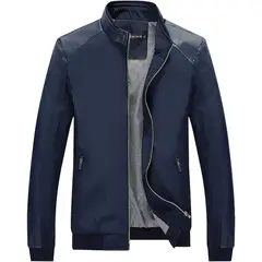 THE CLOTHING COMPANY - Chaqueta Hombre Drill Cuero Sintético-Negro