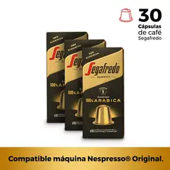 SEGAFREDO ZANETTI - Set 30 Cápsulas café 100% ARÁBICA - Compatible máquina Nespresso® Original