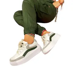 EVEGONZ - Tenis Mujer Zapato Urbano De Moda Beige