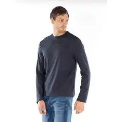 CALVIN KLEIN - Camibuzo Azul Oscuro Con Logo Para Hombre