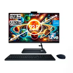 LENOVO - TODO EN UNO INTEL CORE I5-12450H SSD 512GB RAM 12GB LED 24 FHD