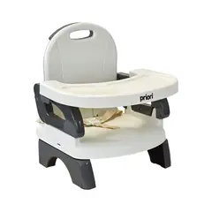 PRIORI - Silla Comedor Portatil Booster Plegable Bebé Gris