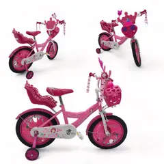 BEBESUNITA - Bicicleta Para Niña Princesas RIN 16 Edad 4 a 8 Años REF SM-16