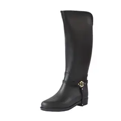 BOTTPLIE - Botas Lluvia Impermeable Mujer Golden Insignia - Negro