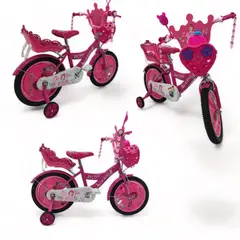 BEBESUNITA - Bicicleta Para Niña Princesas RIN 16 Edad 4 a 8 Años REF SM-16