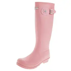 BOTTPLIE - Botas Lluvia Impermeable Mujer Wellington - Rosado Matte