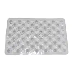 GENERICO - Tapete Para Ducha Antideslizante Con Chupas Deco Transparente 48x32 Cm