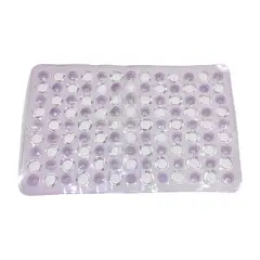 GENERICO - Tapete Para Ducha Antideslizante Con Chupas Deco Lila 48x32 Cm