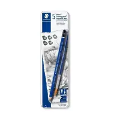 STAEDTLER - Lápiz De Dibujo Acuarelable Graduados X5 Pincel