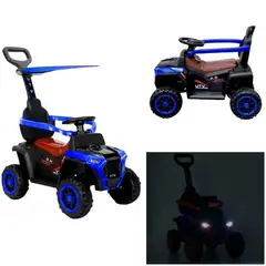 GENERICO - Carro Montable Bateria Electrico 6v 4 en 1 UTV Todo Terreno Parasol Luces LED, Musica y Bluetooth
