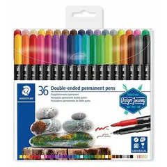 STAEDTLER - Marcador Rotulador Permanente Doble Punta X 36