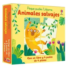 USBORNE - Animales Salvajes. Libro Y 4 Puzles
