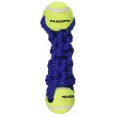 MAMMOTH - Juguete Perros Hueso Trenzado 2 Pelotas Tenis Large
