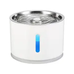 BEACON - Bebedero Fuente De Agua Perros Gatos Inoxidable Led 2.4lt