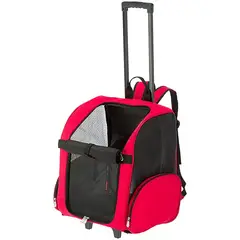 FERPLAST - Cargador Mascotas Perro Gato Trolley Rojo Small