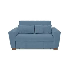 VENECIA - Sofa Cama 2 Puestos Hannover 160x89x85 Tela Indigo