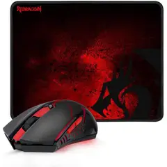 REDRAGON - Combo Gamer Inalambrico Mouse Pad Mouse M601WL-BA