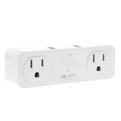 NEXXT SOLUTIONS - Enchufe Inteligente Nexxt NHP-D610 WiFi 2 Tomas 2 USB App Alexa Google Assistant Sobretensión