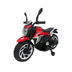 KIDSHOP - Moto Electrica Cross Llantas Auxliar 2-3 Años ROJO 6167-5-