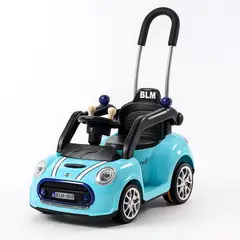 KIDSHOP - Carro Eléctrico Montable 2 en 1 Control Azul BLQ1688