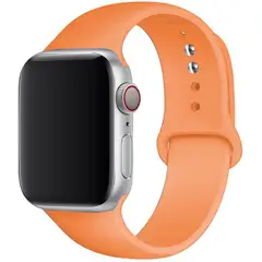 GENERICO - Correa de silicona para AppIe Watch Series 42-44-45mm talla SM Naranja