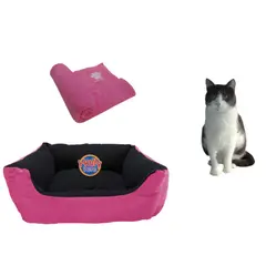 HALLY PET - Cama impermeable mediana cobija térmica grande