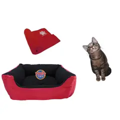 HALLY PET - Cama impermeable mediana cobija térmica grande