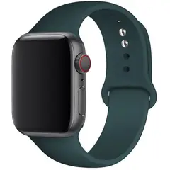 GENERICO - Correa de silicona para AppIe Watch Series 42-44-45mm talla SM Verde oscuro