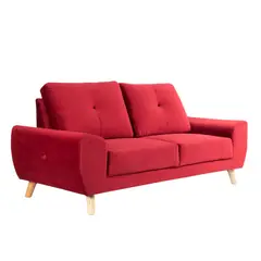 MUEBLES FIOTTI - Sofa 3 Puestos Rojo Dalian