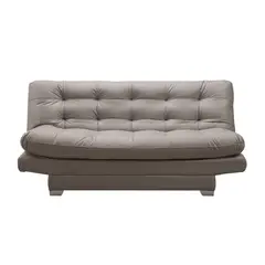 MUEBLES FIOTTI - Sofa Cama 3 Puestos Gris Poliester Palermo