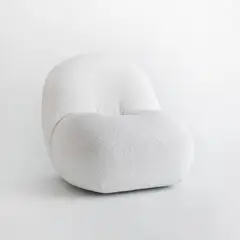 ENMADERA - Poltrona Auxiliar Peach Color Blanco--