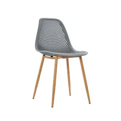BONNO - Silla De Diseño Lotti II Gris Estr Metal