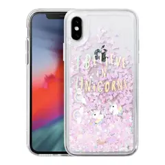 LAUT - Estuche Compatible iPhone XS X Unicornios Transparente