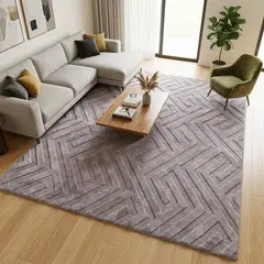 AMERICO SHOP - Tapete Decorativo Moderno 150x200 cm Diseño Gris Turco Elegante