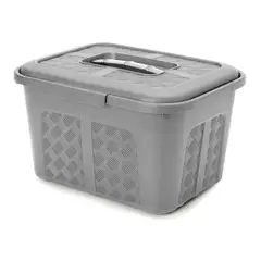 ENERGY PLUS - Cajonera plástica organizadora con tapa - cajas o canastas 6L Gris