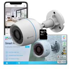 EZVIZ - CÁMARA DE SEGURIDAD WIFI EXTERIOR INTELIGENTE IP67 MICRO SD 64GB