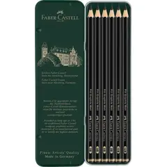 FABER CASTELL - Lapiz Graphite Matt Tin x6